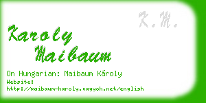 karoly maibaum business card